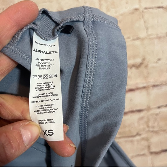 alphalete surface laser cut wrap bra NIGHT SKY active sports bra size XS - Picture 4 of 7